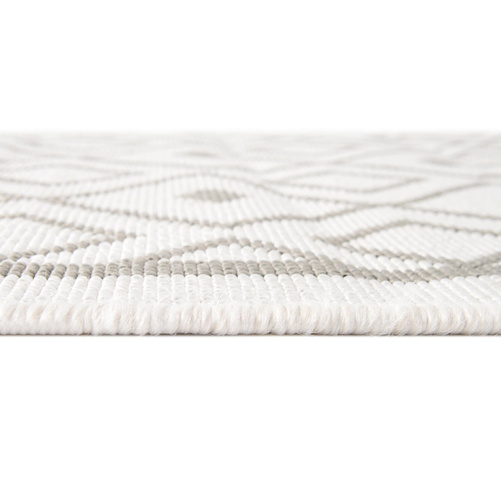7' x 7' Easy-Clean Trellis Indoor / Outdoor Round Rug