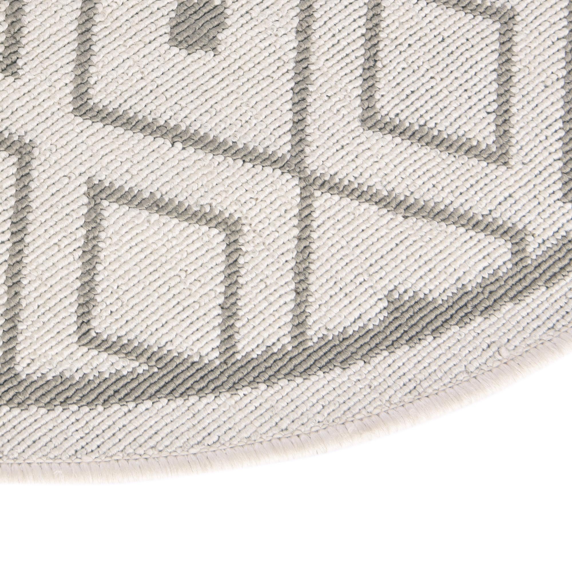 7' x 7' Easy-Clean Trellis Indoor / Outdoor Round Rug