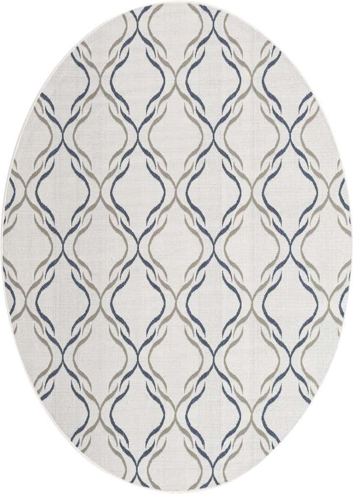 7' x 7' Easy-Clean Trellis Indoor / Outdoor Round Rug