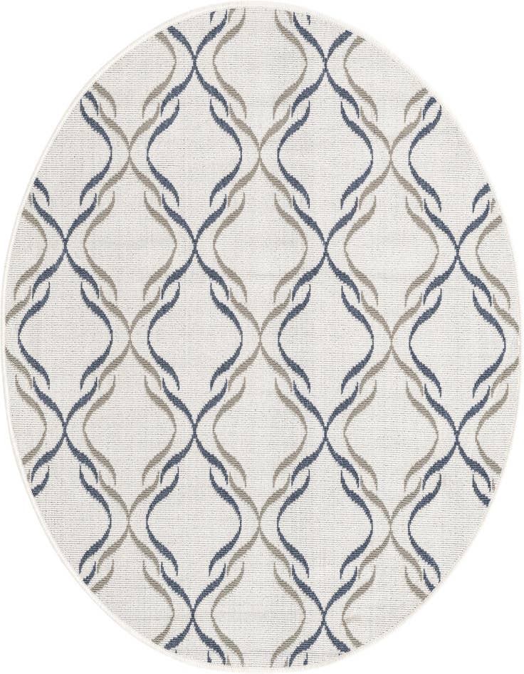 Detail image of 4' x 4' Easy-Clean Trellis Indoor / Outdoor Round Rug