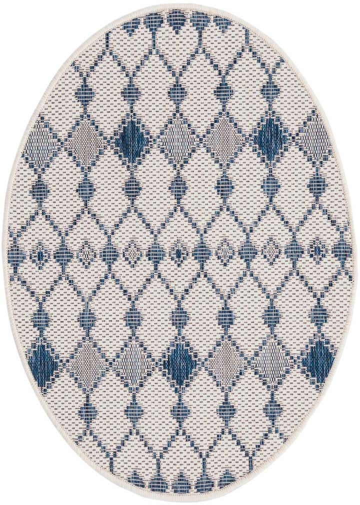 3' x 3' Easy-Clean Trellis Indoor / Outdoor Round Rug