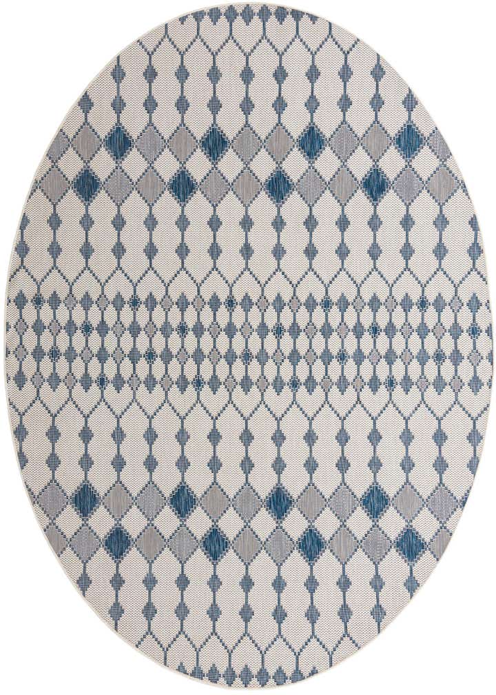 10' x 10' Easy-Clean Trellis Indoor / Outdoor Round Rug