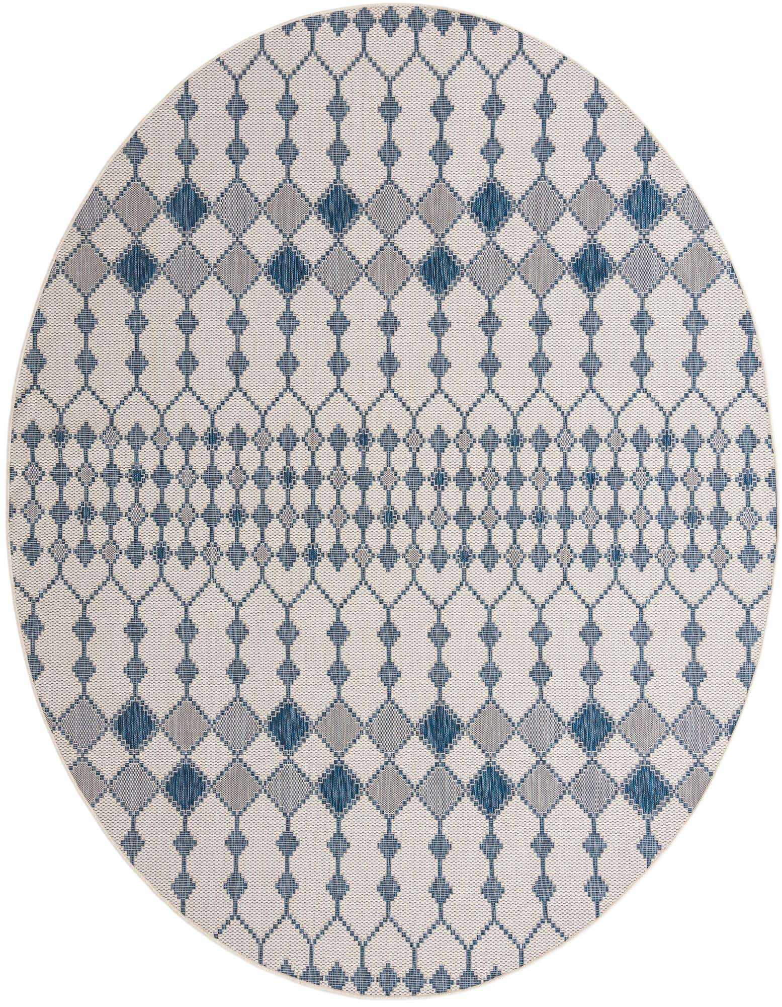 10' x 10' Easy-Clean Trellis Indoor / Outdoor Round Rug