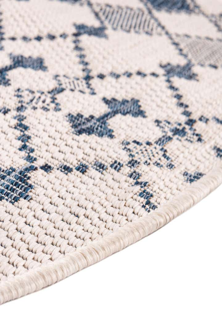 4' x 4' Easy-Clean Trellis Indoor / Outdoor Round Rug