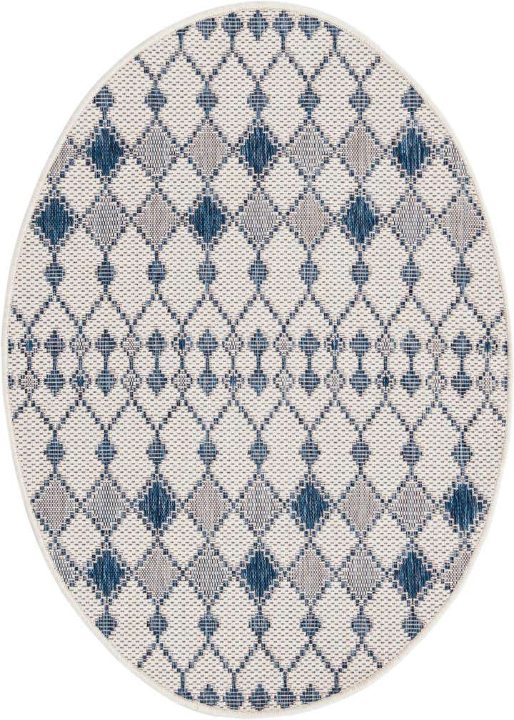4' x 4' Easy-Clean Trellis Indoor / Outdoor Round Rug
