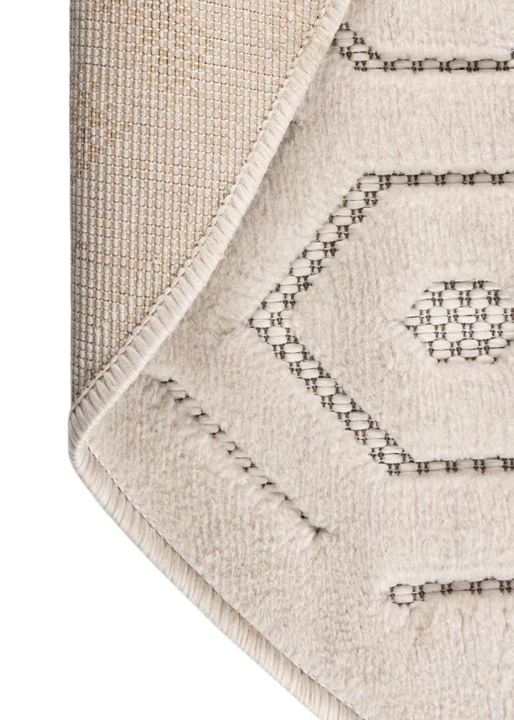 3' x 3' Easy-Clean Trellis Textured Indoor / Outdoor Round Rug