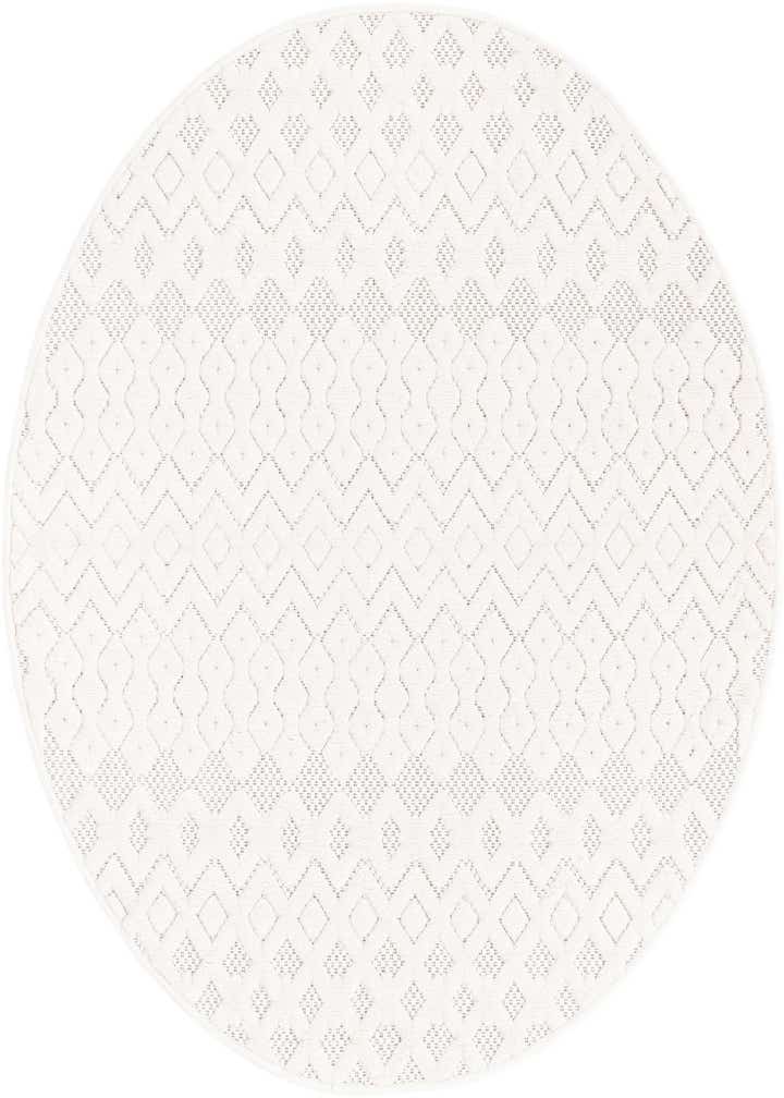 4' x 4' Easy-Clean Trellis Textured Indoor / Outdoor Round Rug