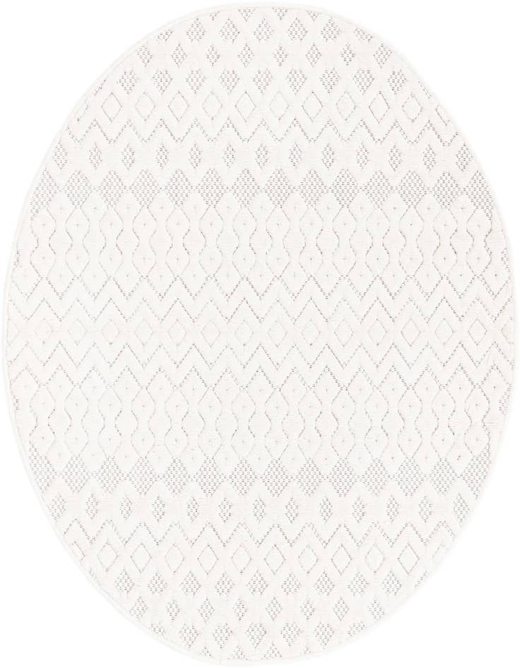 Detail image of 4' x 4' Easy-Clean Trellis Textured Indoor / Outdoor Round Rug