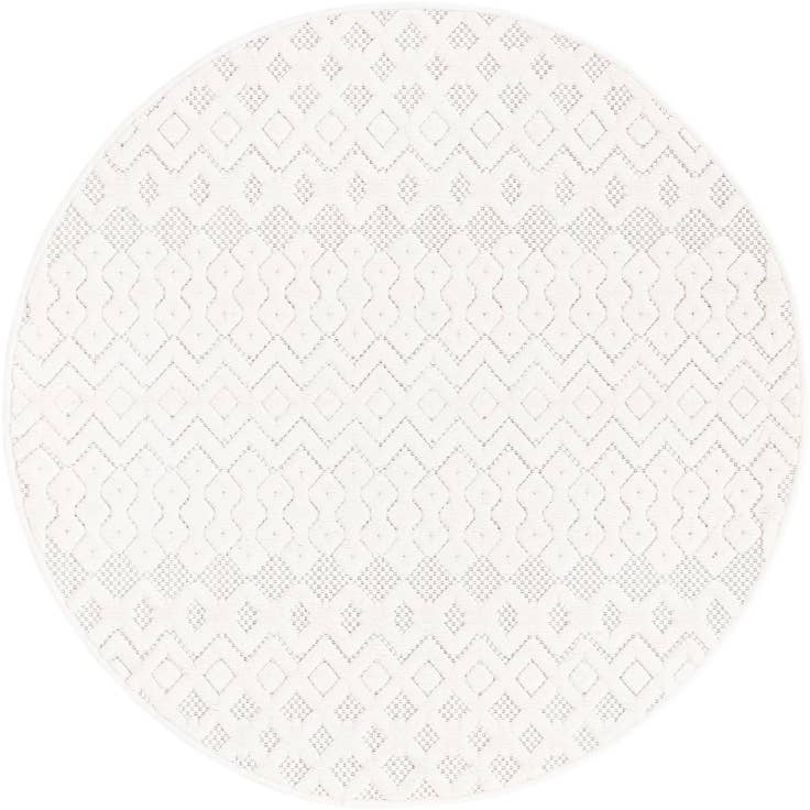 Detail image of 4' x 4' Easy-Clean Trellis Textured Indoor / Outdoor Round Rug
