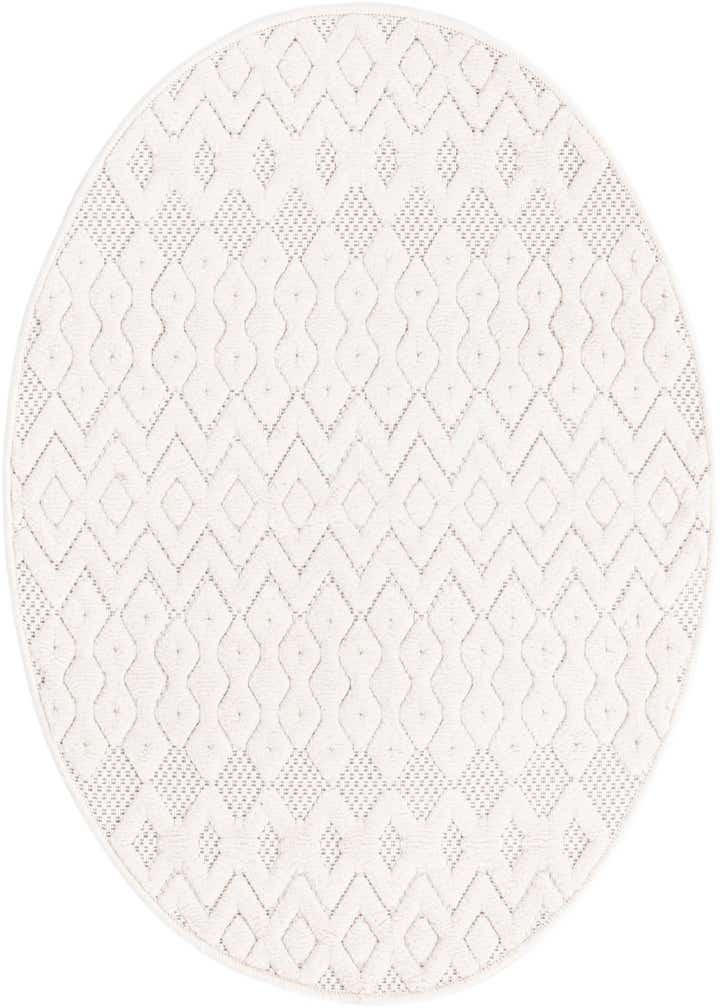 3' x 3' Easy-Clean Trellis Textured Indoor / Outdoor Round Rug