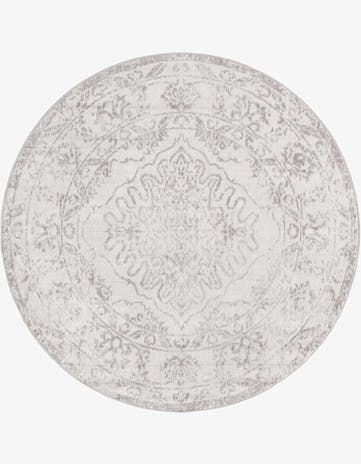 Ivory Oxford Round Rug