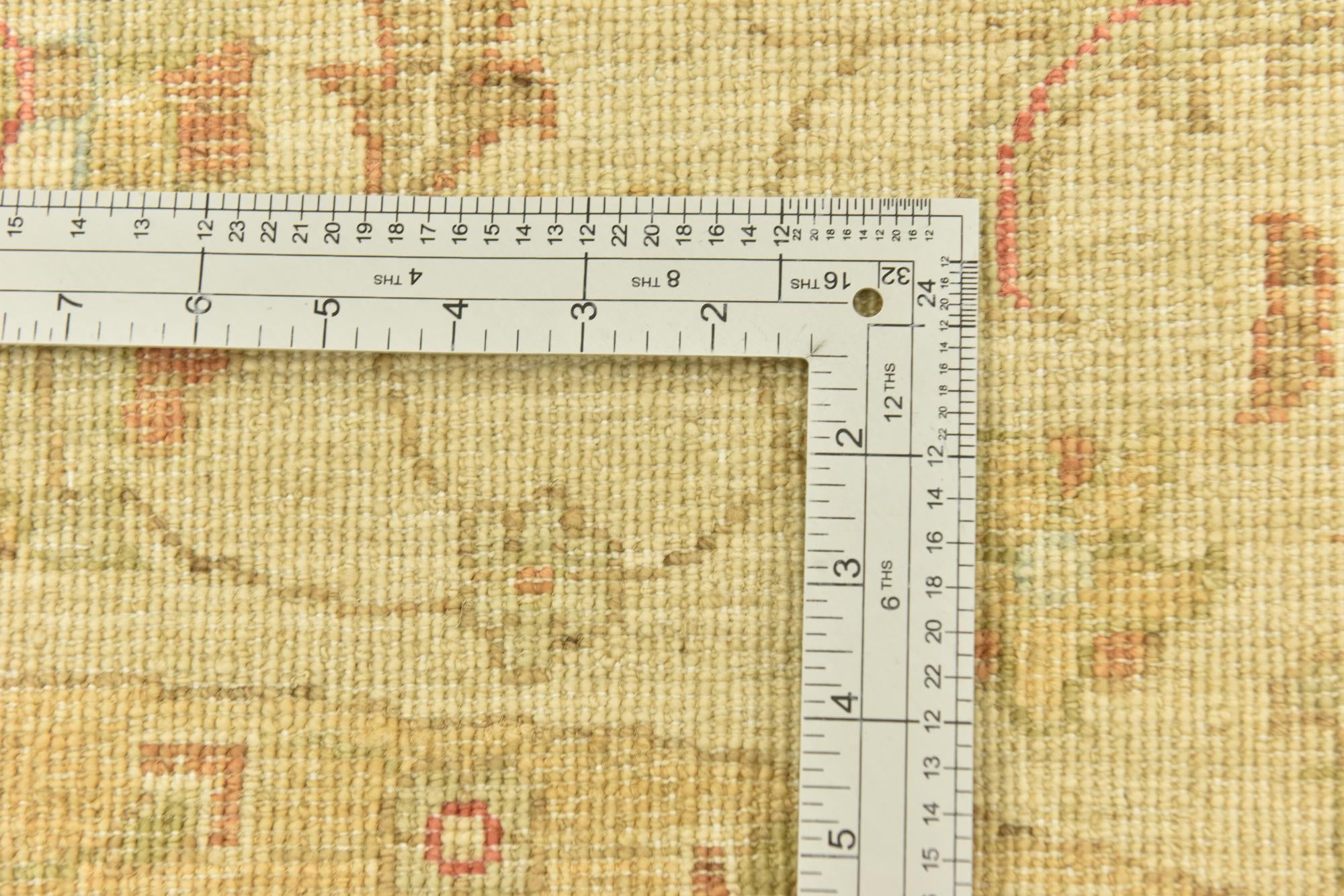 6' 7 x 6' 8 Hand Knotted Peshawar Ziegler Round Rug