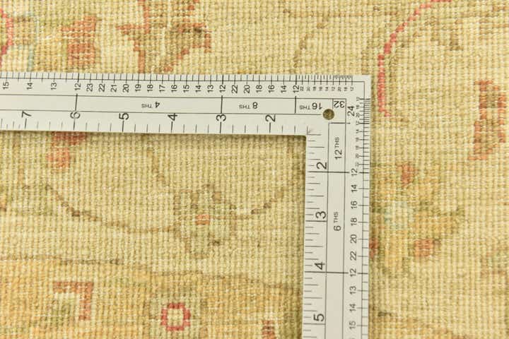 6' 7 x 6' 8 Hand Knotted Peshawar Ziegler Round Rug