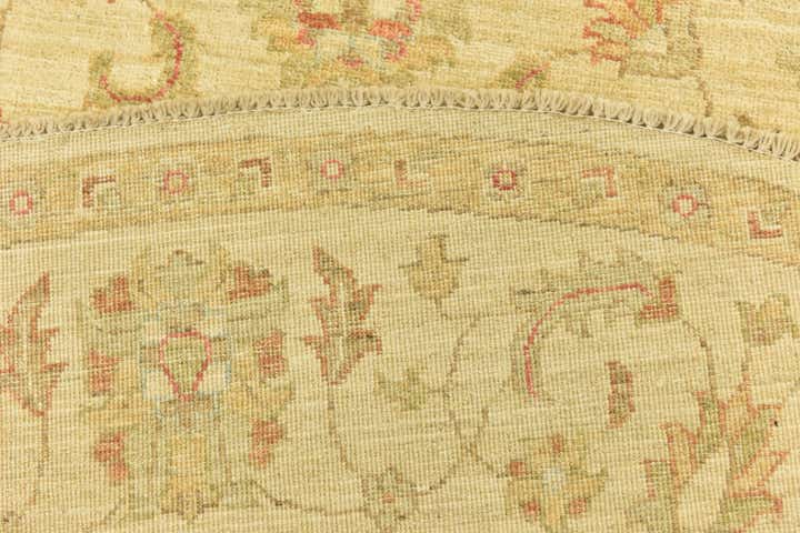 6' 7 x 6' 8 Hand Knotted Peshawar Ziegler Round Rug