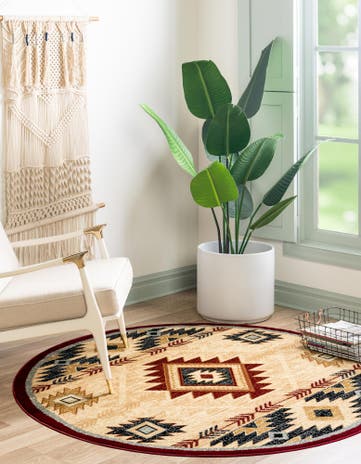 5' 3 x 5' 3 Pioneer Round Rug