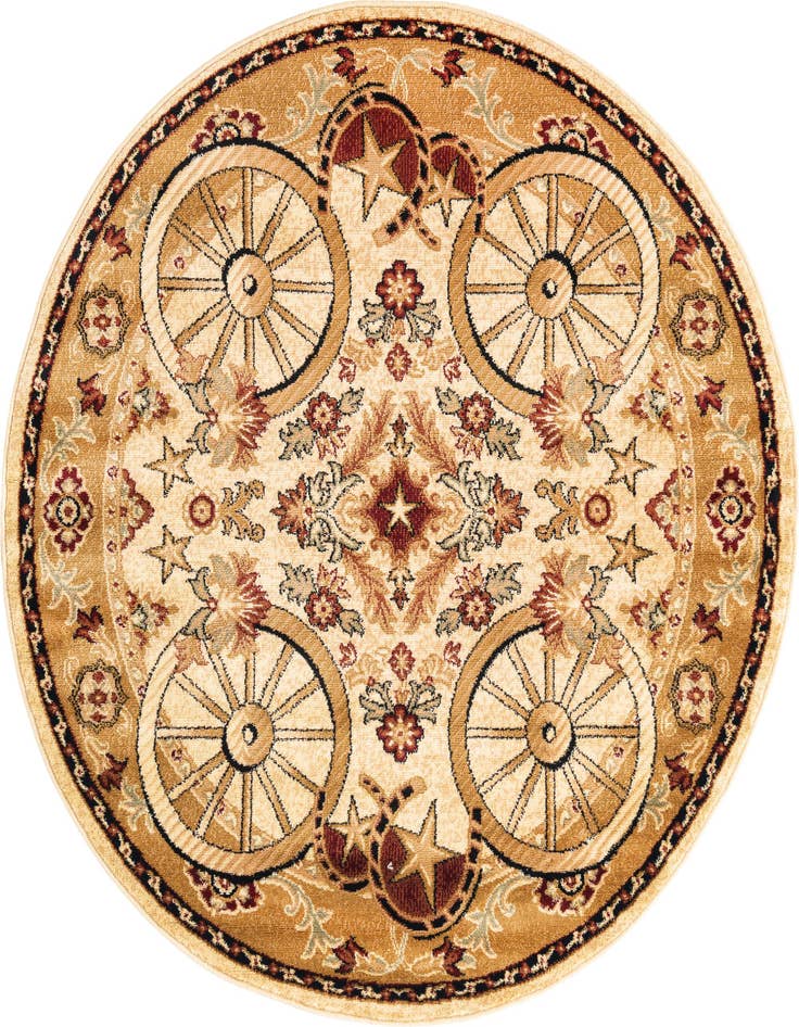 Detail image of 5' 3 x 5' 3 Pioneer Round Rug