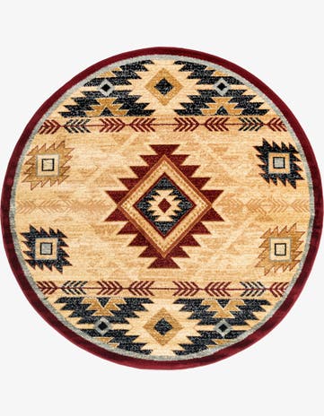 5' 3 x 5' 3 Pioneer Round Rug