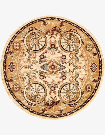 Ivory Pioneer Round Rug
