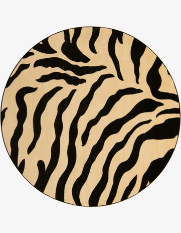 Ivory Safari Round Rug