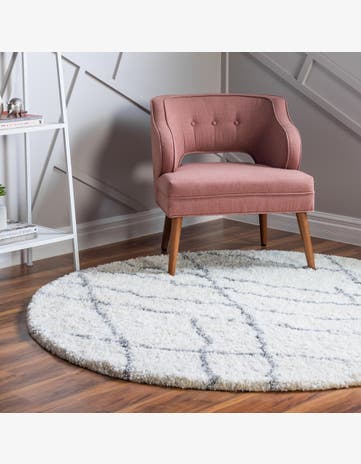 5' 3 x 5' 3 Soft Touch Shag Round Rug