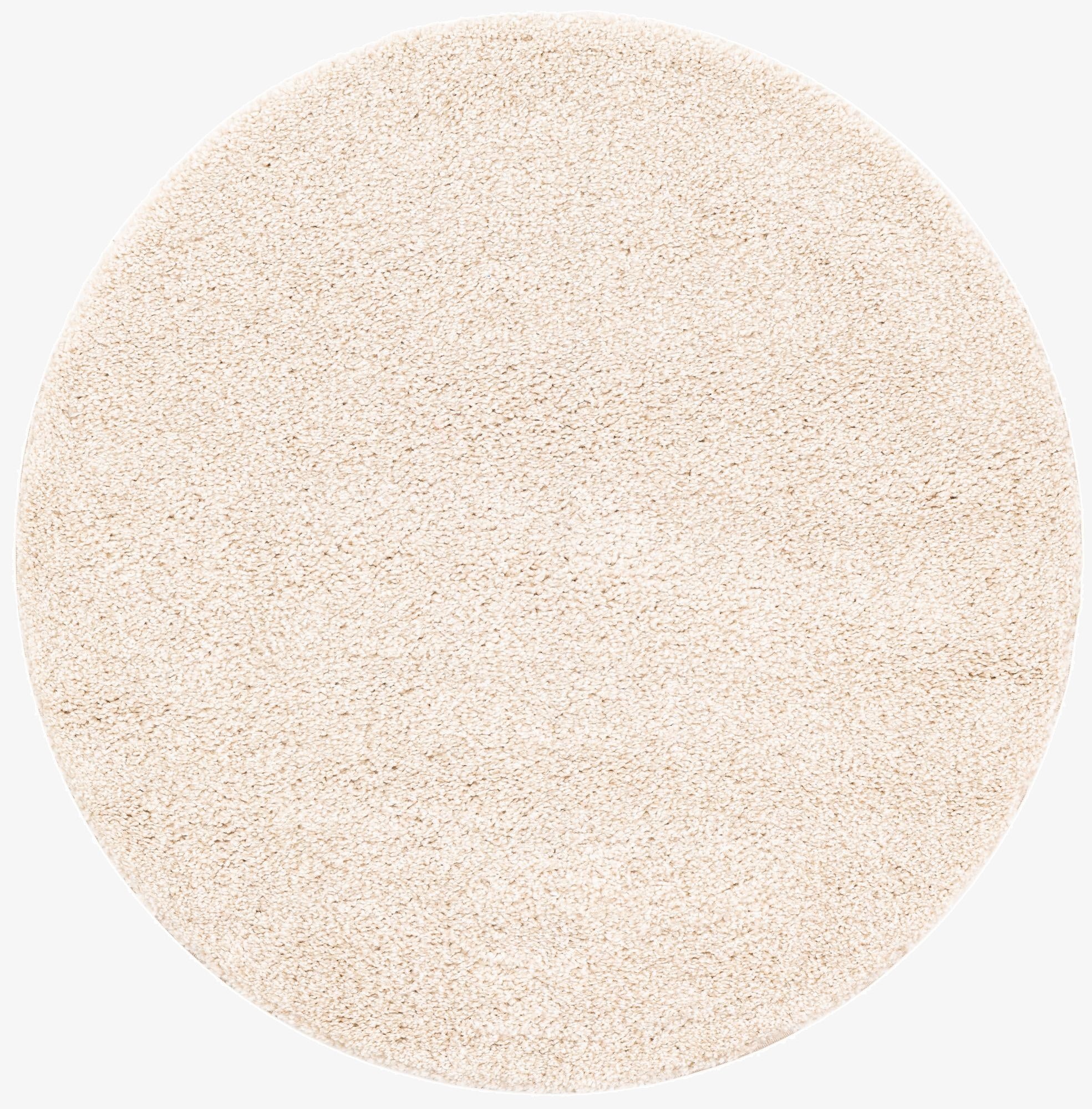 4' x 4' Solid Frieze Round Rug