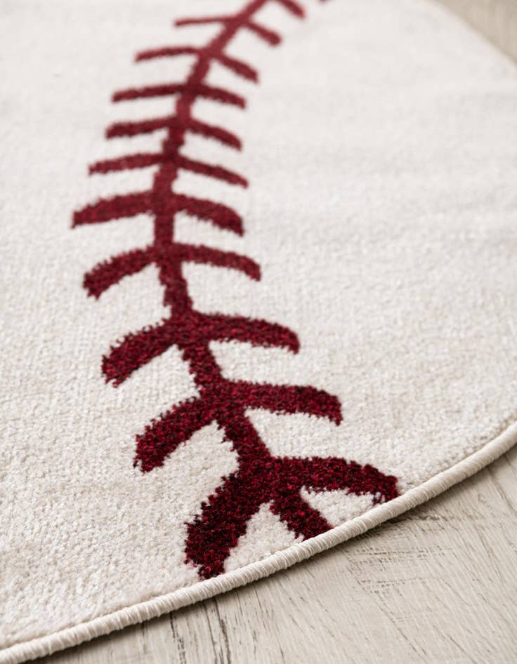 Detail image of 7' 10 x 7' 10 Sports Washable Round Rug