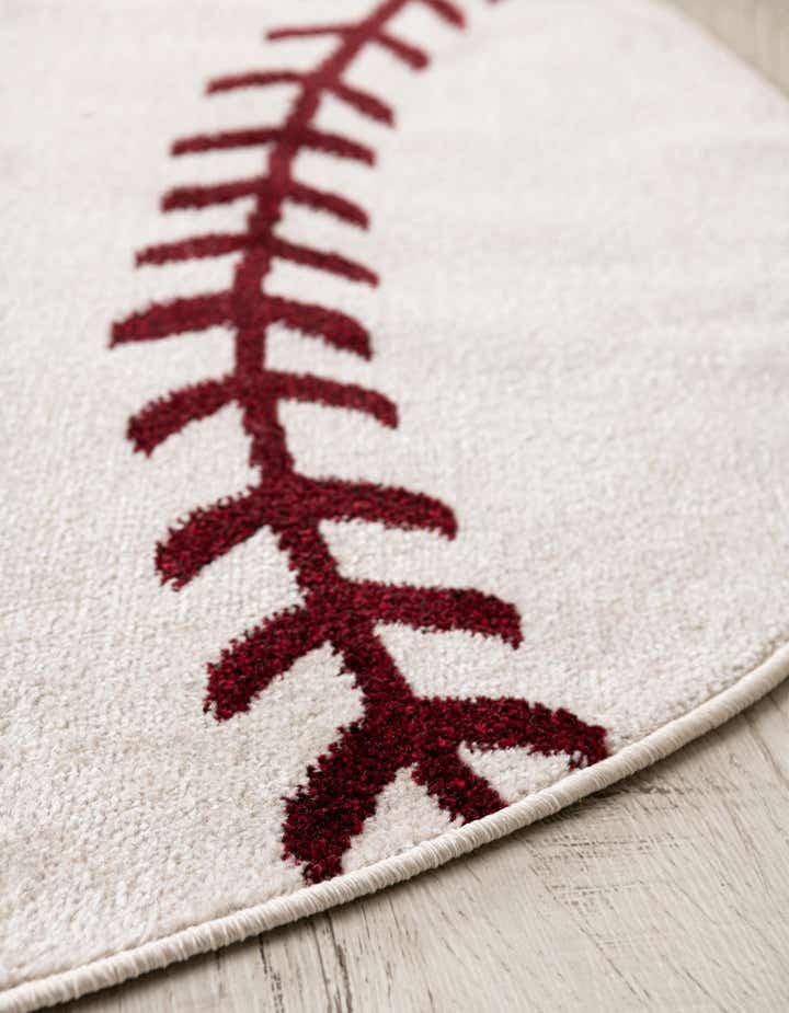 3' 3 x 3' 3 Sports Washable Round Rug