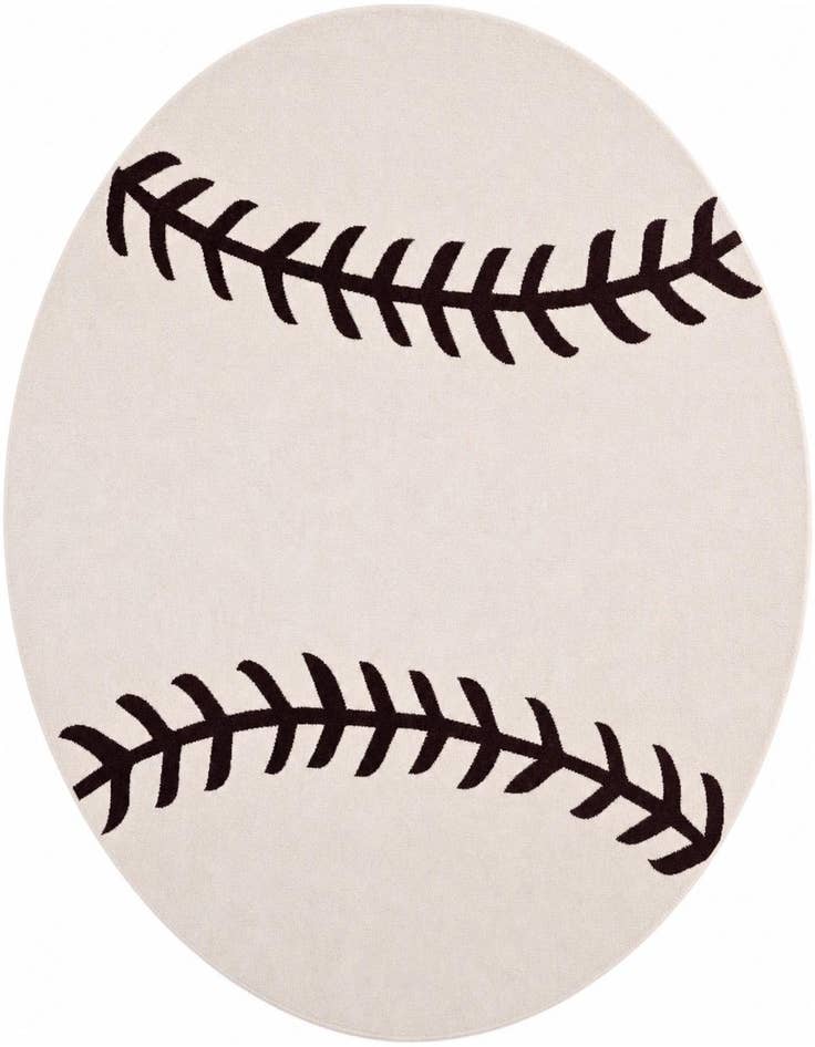 Detail image of 7' 10 x 7' 10 Sports Washable Round Rug