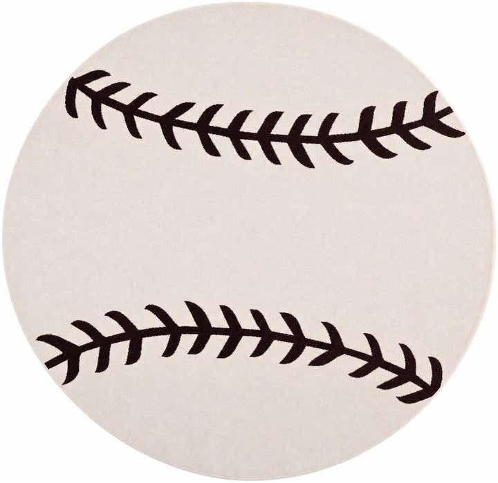 7' 10 x 7' 10 Sports Washable Round Rug