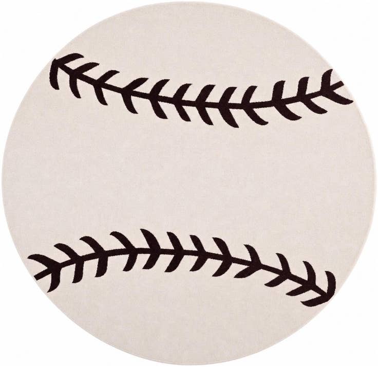 Detail image of 7' 10 x 7' 10 Sports Washable Round Rug