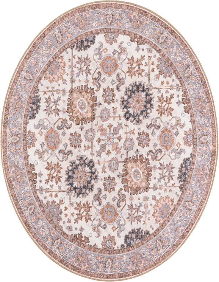 Detail image of 5' 1 x 5' 1 Washable Timeless Round Rug