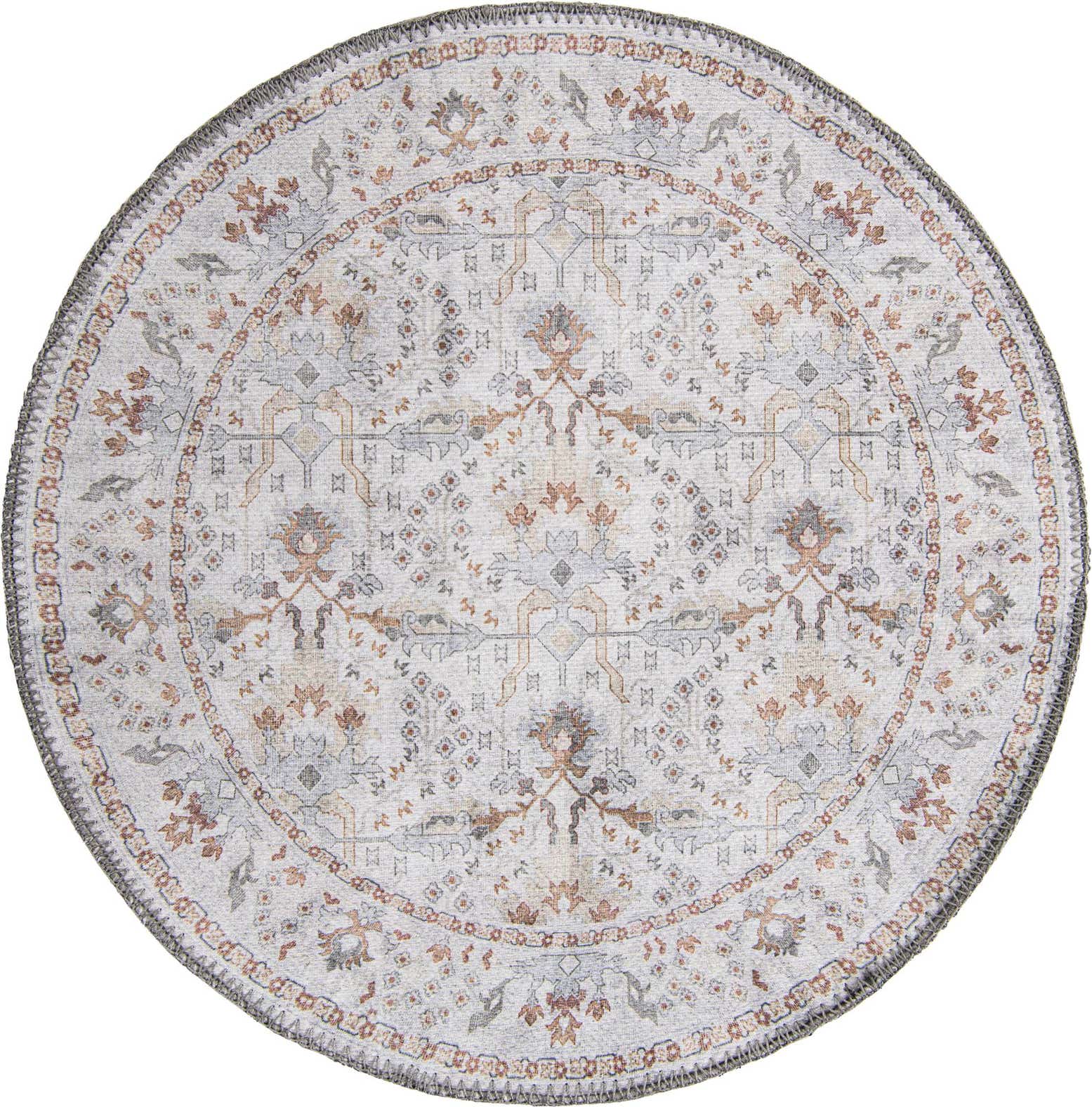 2' x 2' Washable Timeless Round Rug