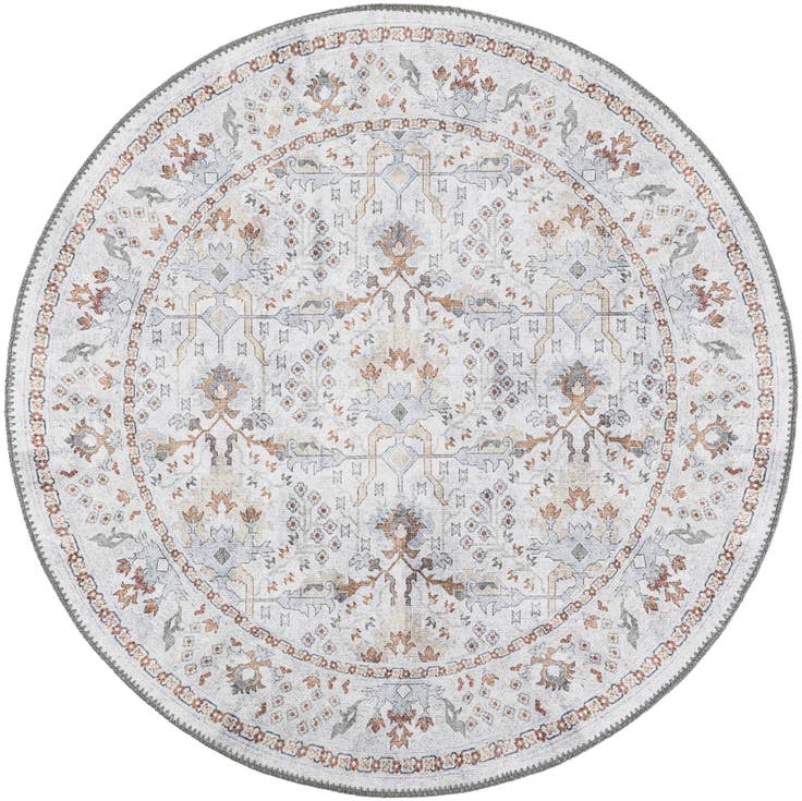 Detail image of 3' 6 x 3' 6 Washable Timeless Round Rug