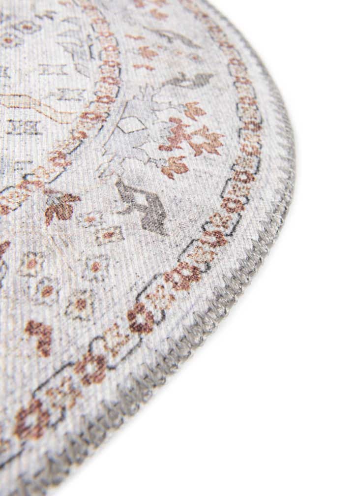 2' x 2' Washable Timeless Round Rug
