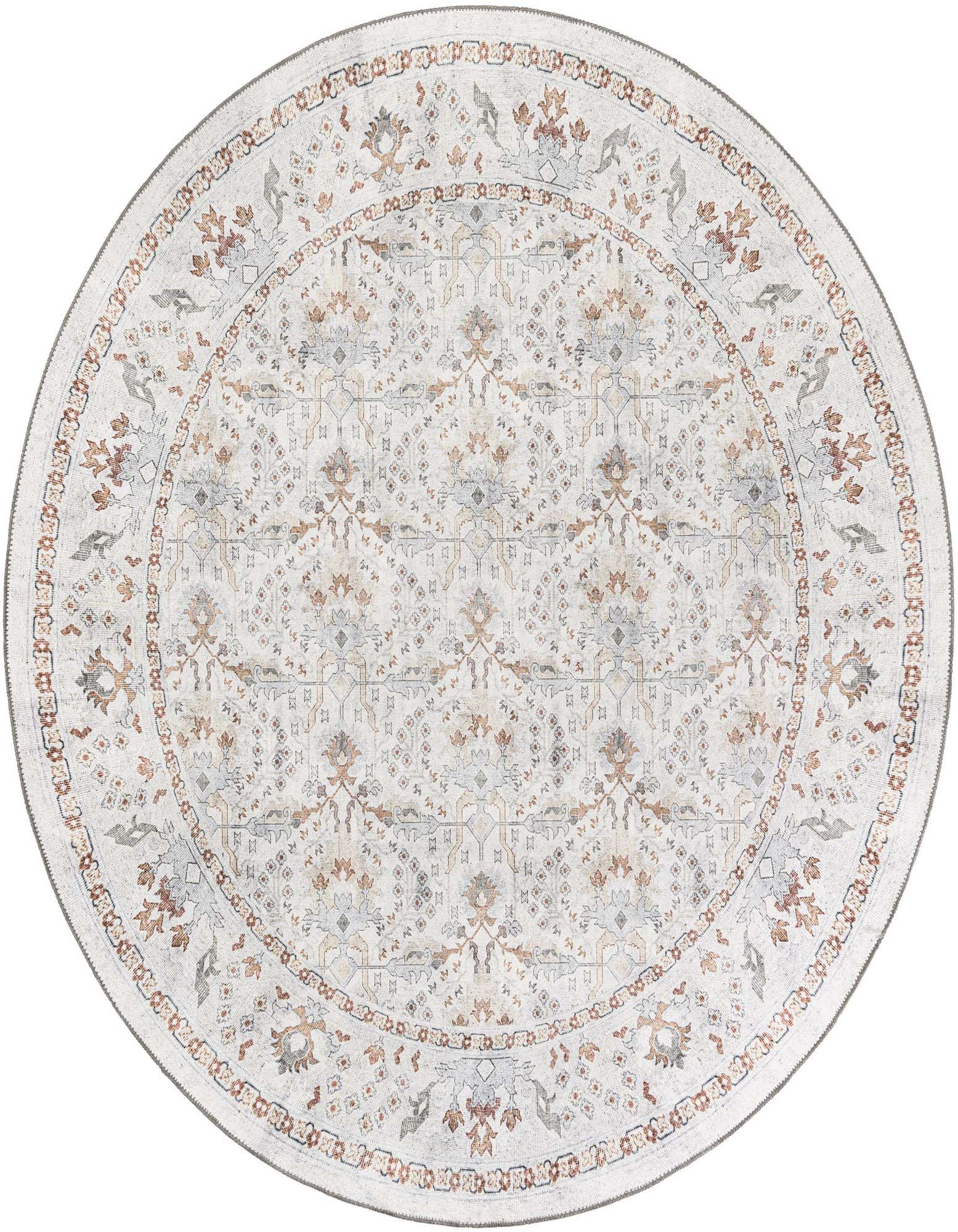 7' 10 x 7' 10 Washable Timeless Round Rug