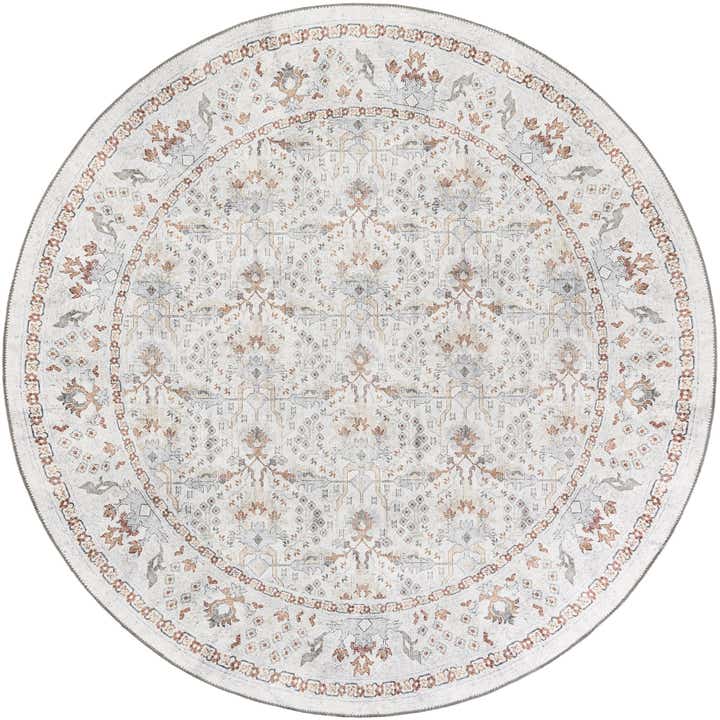 7' 10 x 7' 10 Washable Timeless Round Rug
