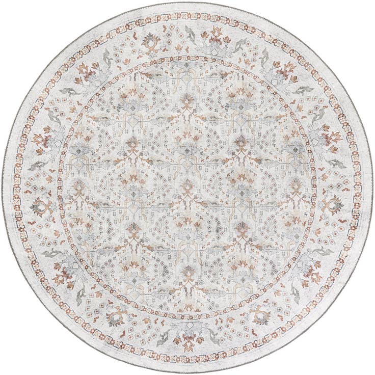 Detail image of 7' 10 x 7' 10 Washable Timeless Round Rug