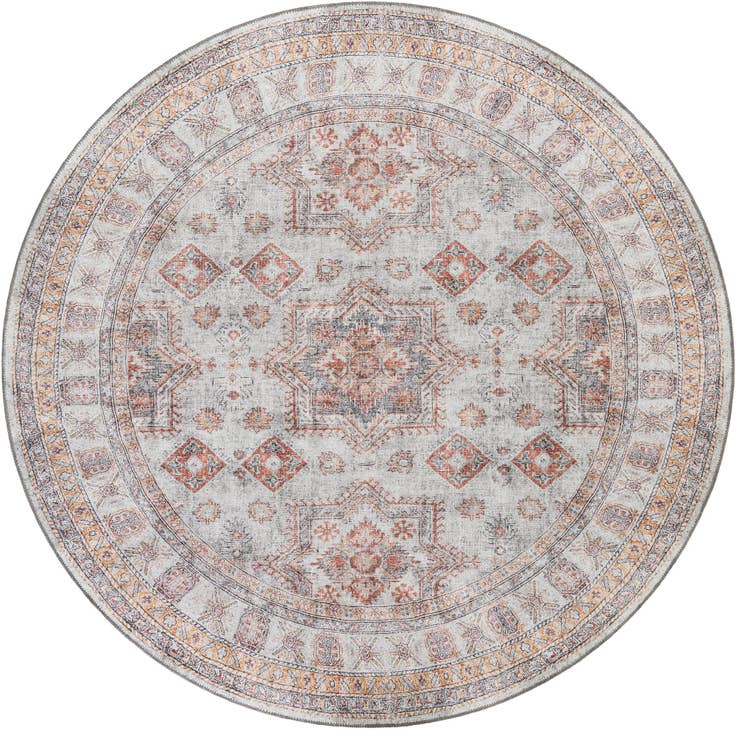 Detail image of 7' 10 x 7' 10 Washable Timeless Round Rug
