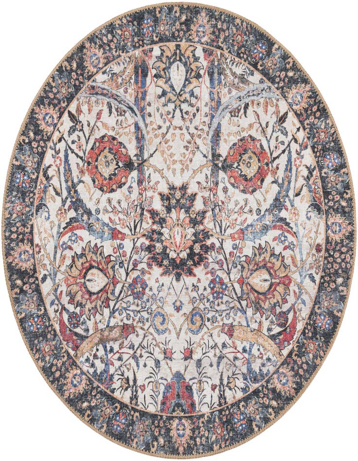 Detail image of 3' 6 x 3' 6 Washable Timeless Round Rug