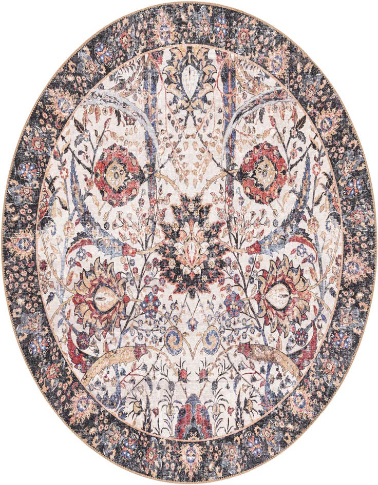 Detail image of 5' 1 x 5' 1 Washable Timeless Round Rug