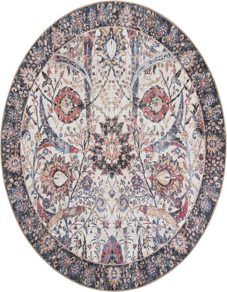 Detail image of 7' 10 x 7' 10 Washable Timeless Round Rug