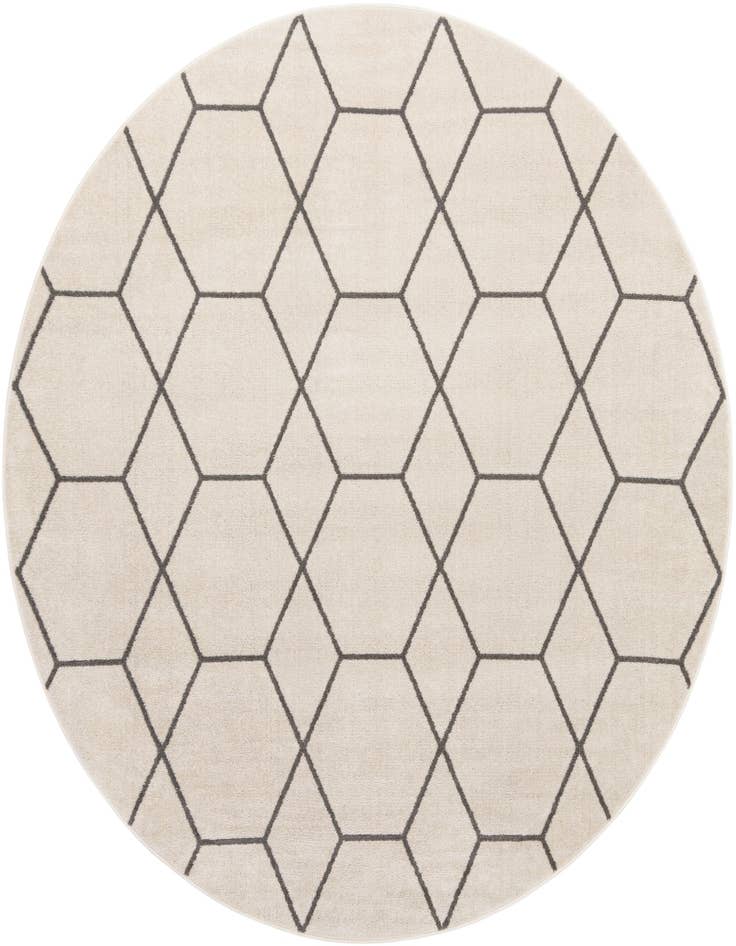 Detail image of 7' 10 x 7' 10 Trellis Frieze Round Rug