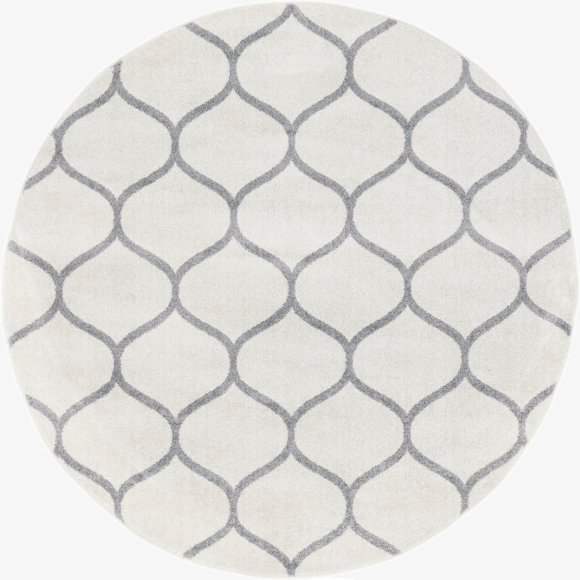 3' x 3' Trellis Frieze Round Rug