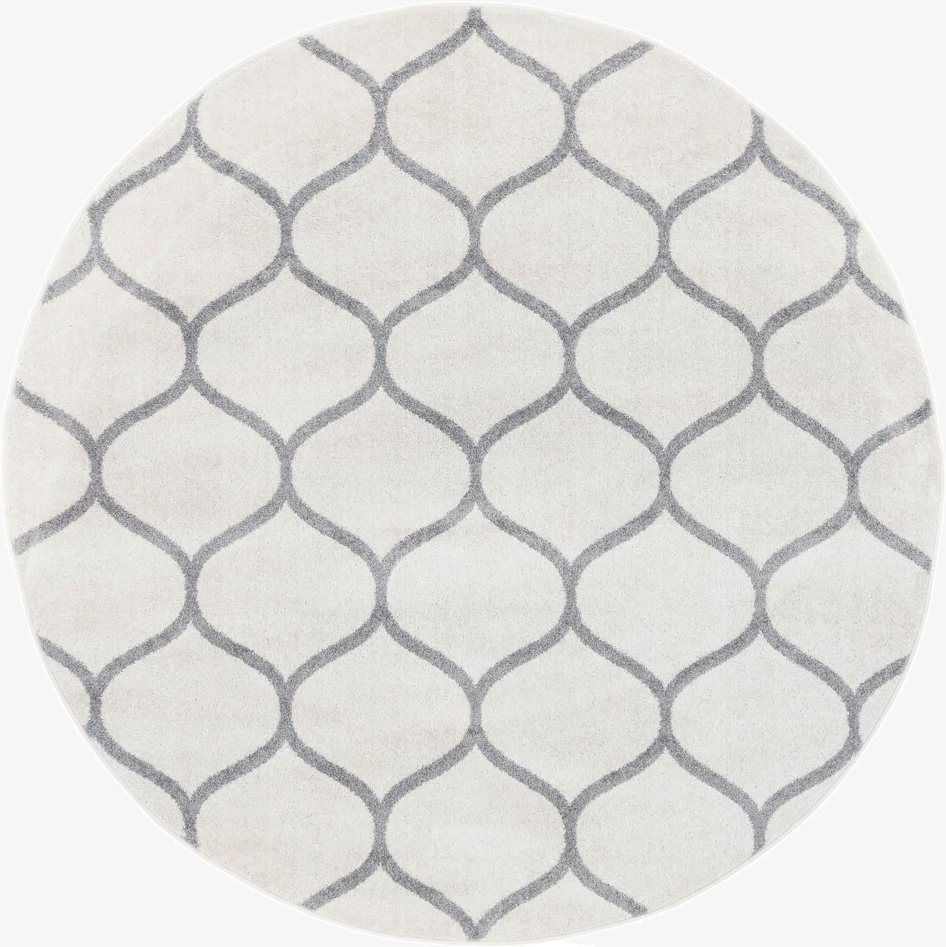 5' 3 x 5' 3 Trellis Frieze Round Rug