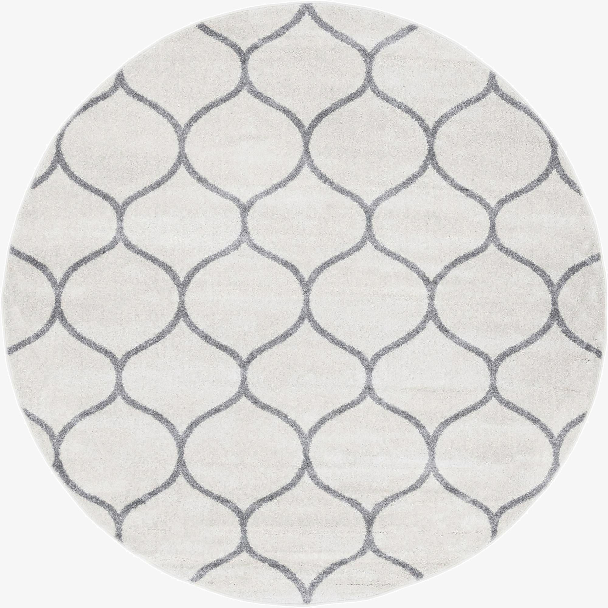 7' x 7' Trellis Frieze Round Rug