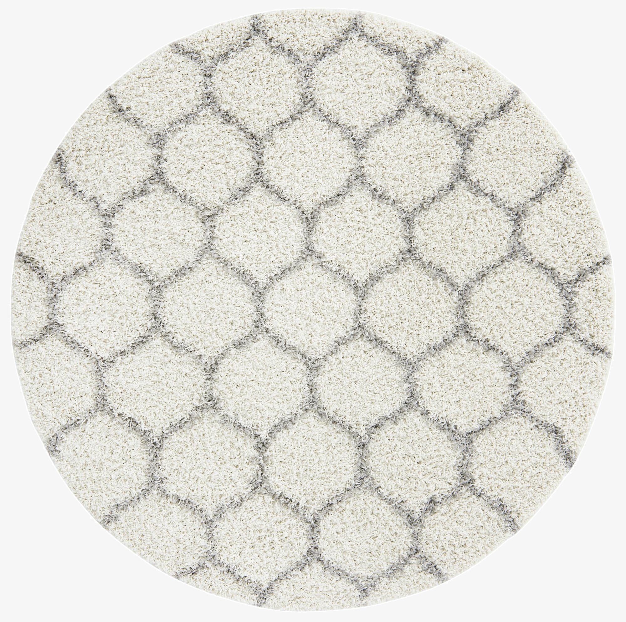 6' x 6' Trellis Shag Round Rug