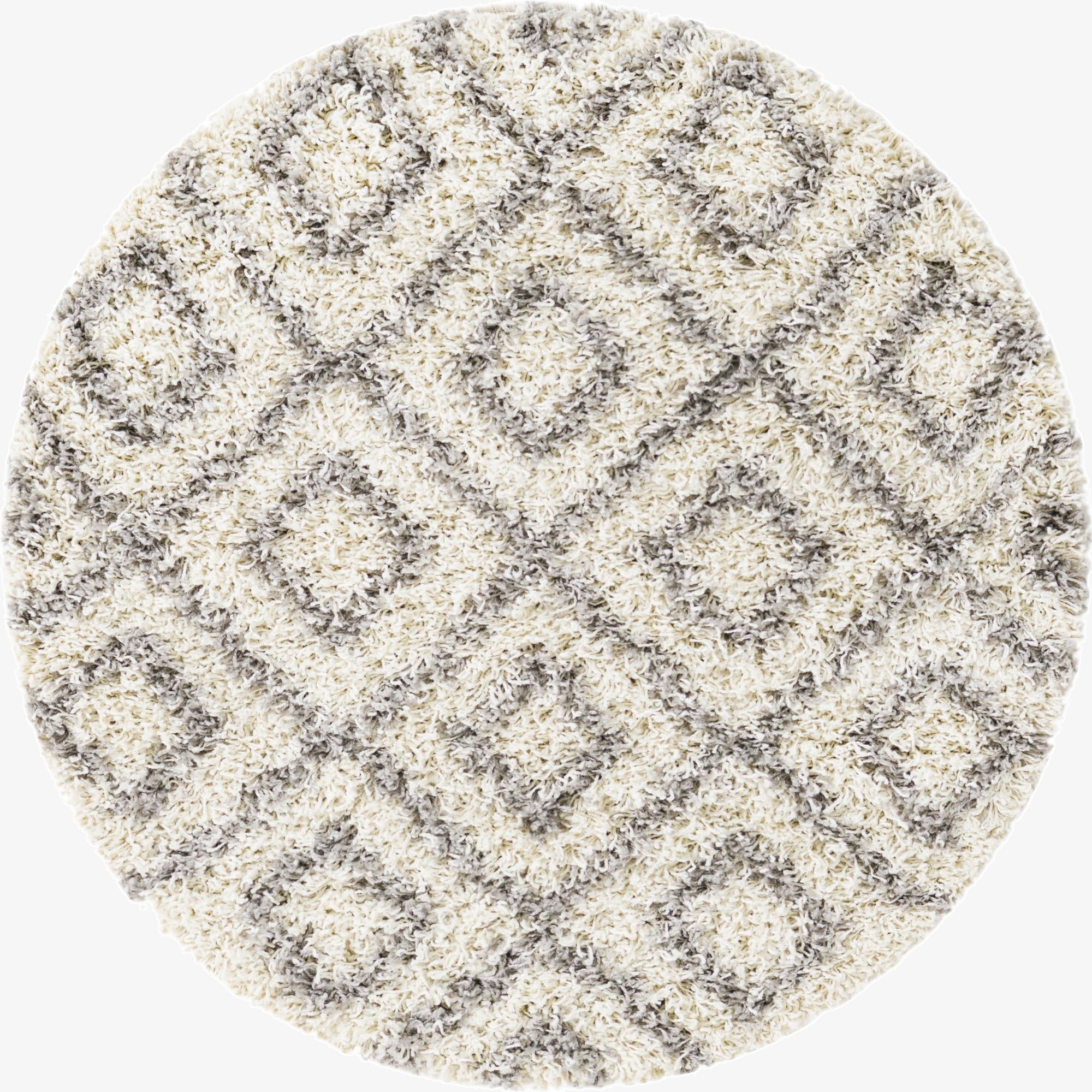 3' 3 x 3' 3 Trellis Shag Round Rug