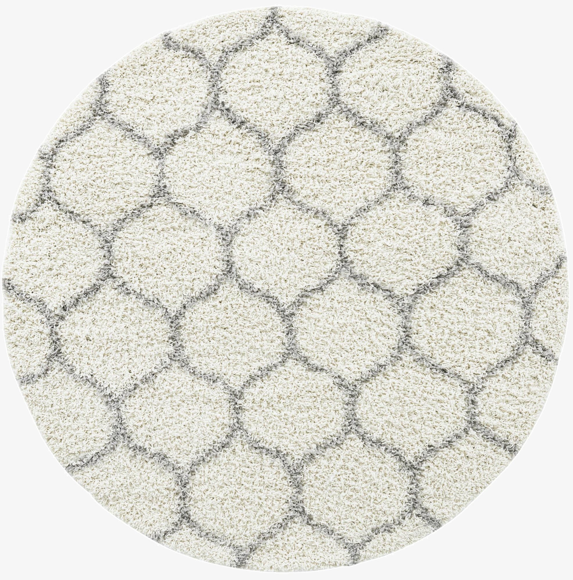 Primary image 5' 3 x 5' 3 Trellis Shag Round Rug