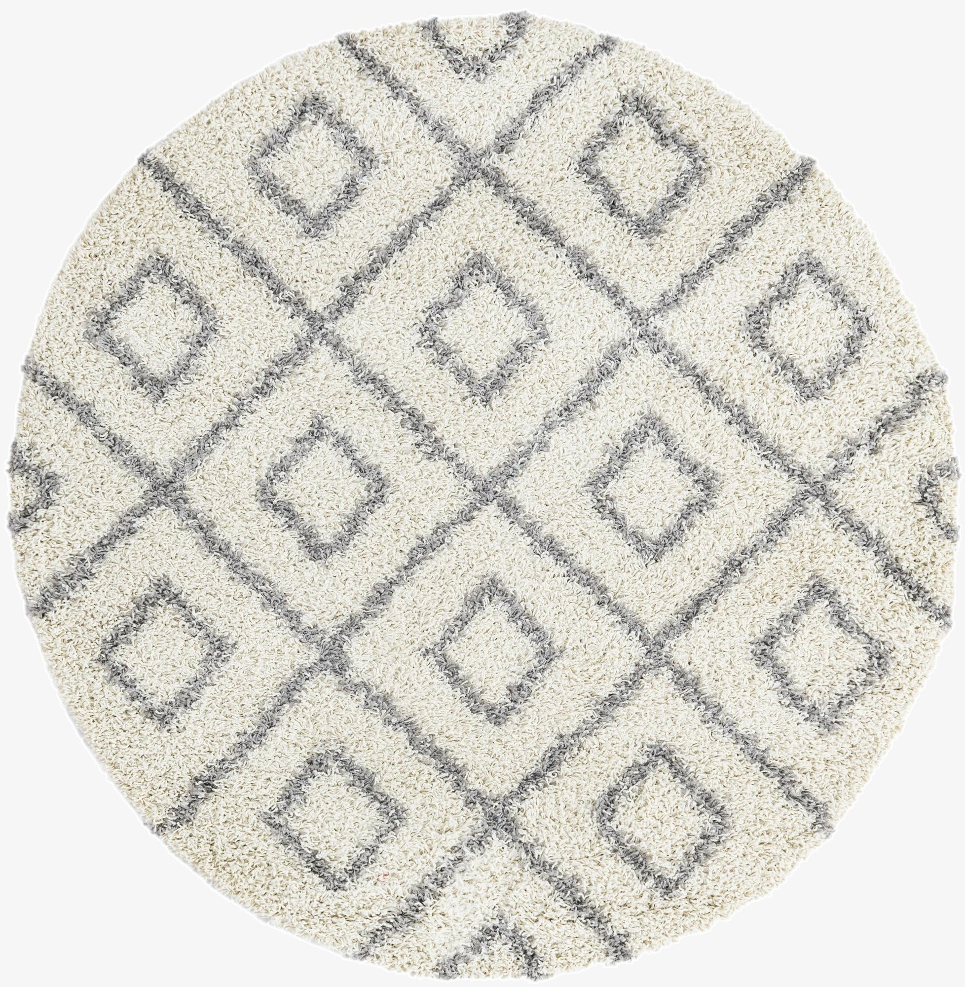 Primary image 5' 3 x 5' 3 Trellis Shag Round Rug