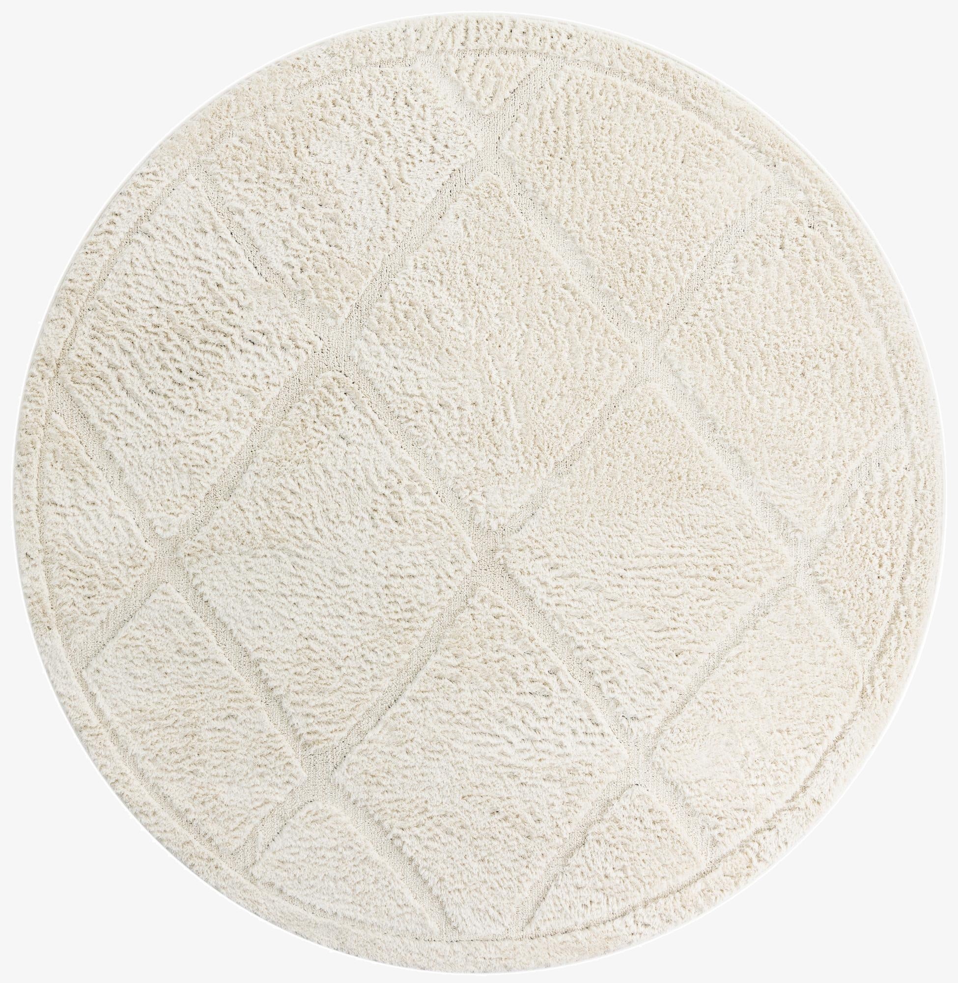 7' 10 x 7' 10 Trellis Shag Round Rug